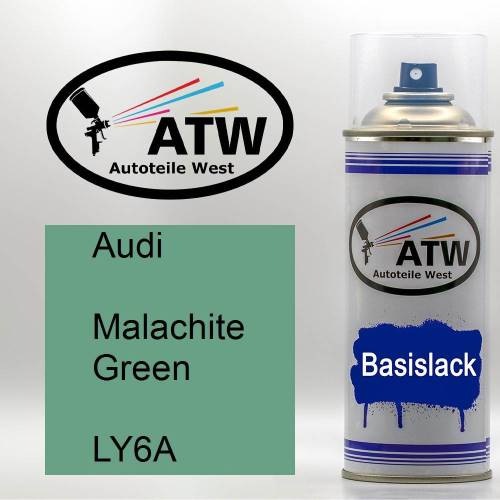 Audi, Malachite Green, LY6A: 400ml Sprühdose, von ATW Autoteile West.